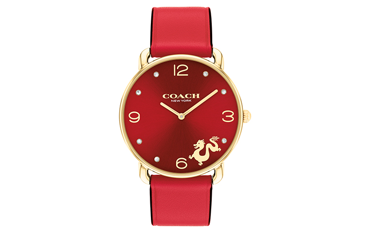 Наручные часы Coach с кварцевым механизмом, кожаным ремешком и красным циферблатом для женщин
Наручные часы Coach с кварцевым механизмом, кожаным ремешком и красным циферблатом для женщин
