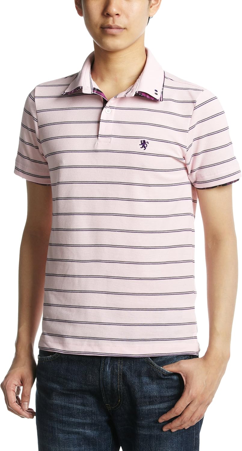 Поло с двойным воротником и полосками из розового понка Pincponc
Поло с двойным воротником и полосками из розового понка Pincponc