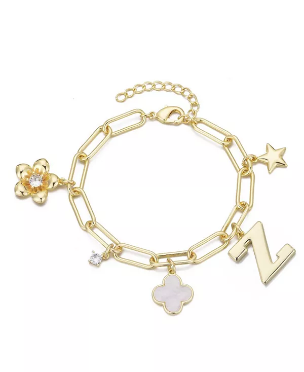 Золотой браслет с инициалами и массивными подвесками Adornia, gold-z
Золотой браслет с инициалами и массивными подвесками Adornia, gold-z