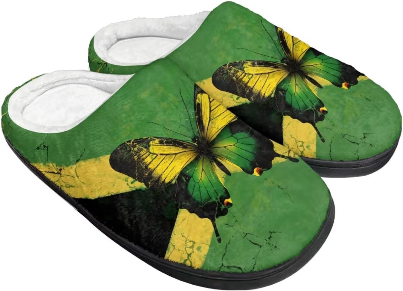 Тапочки Tomeusey для женщин - домашние и хлопковые тапочки с противоскользящей подошвой, подарок для женщин и мужчин, Jamaican Flag Butterfly
Тапочки Tomeusey для женщин - домашние и хлопковые тапочки с противоскользящей подошвой, подарок для женщин и мужчин, Jamaican Flag Butterfly