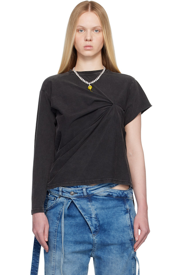 Ottolinger Черный топ с переливающимися рукавами
Ottolinger Черный топ с переливающимися рукавами