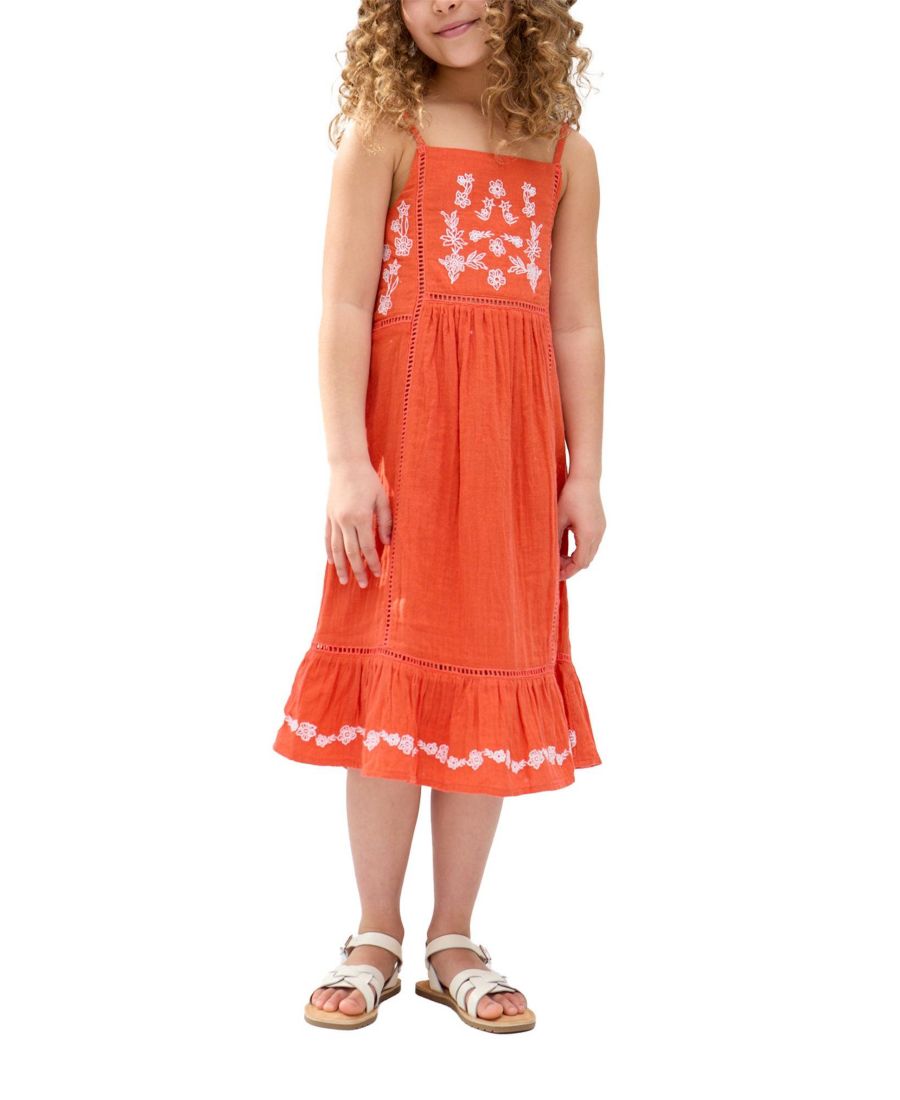 Платье Eina с вышитой вставкой в виде лестницы Raffya Kids, Orange
Платье Eina с вышитой вставкой в виде лестницы Raffya Kids, Orange