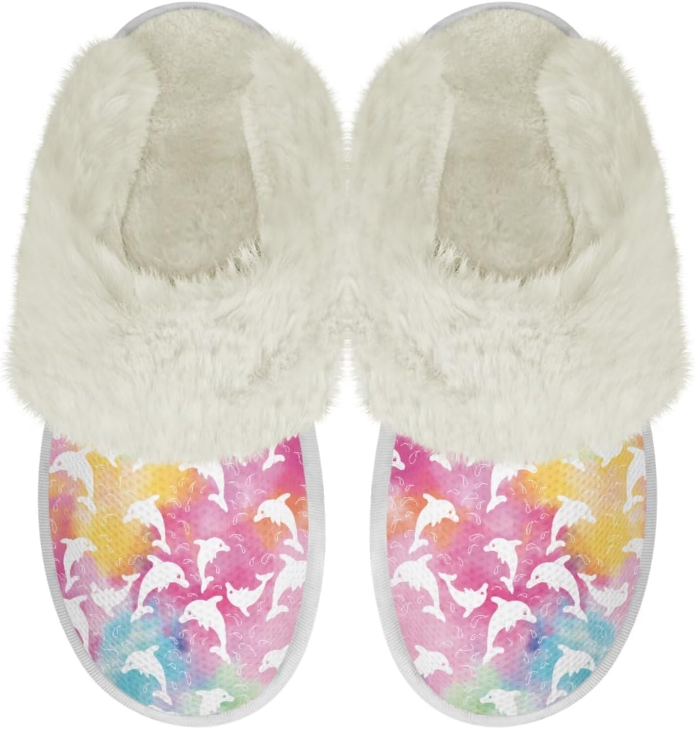 Женские пушистые тапочки Binienty, домашние тапочки для мужчин и женщин, повседневная зимняя обувь для дома, Tie-dye Dolphin
Женские пушистые тапочки Binienty, домашние тапочки для мужчин и женщин, повседневная зимняя обувь для дома, Tie-dye Dolphin