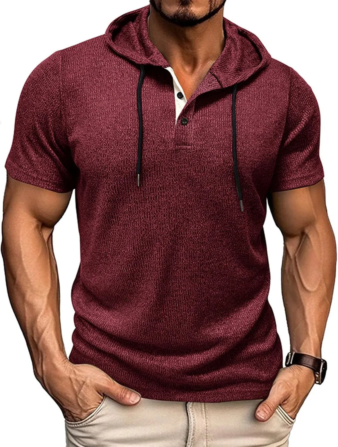 Мужская футболка с капюшоном и коротким рукавом для спорта
Мужская футболка с капюшоном и коротким рукавом для спорта