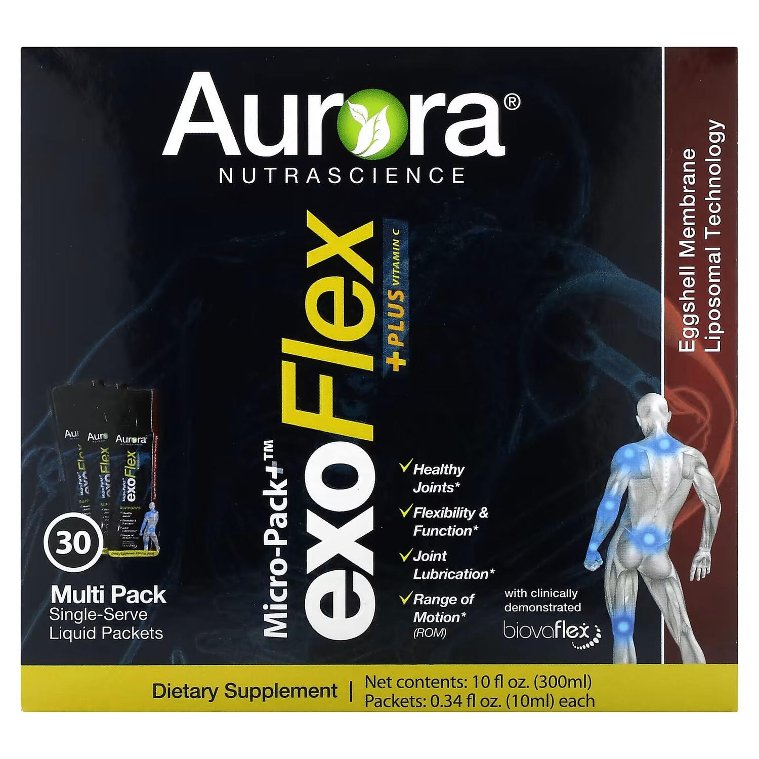 Micro-Pack+ ExoFlex + плюс витамин С, 30 пакетов по 10 мл (0,34 жидких унции) каждый Aurora Nutrascience
Micro-Pack+ ExoFlex + плюс витамин С, 30 пакетов по 10 мл (0,34 жидких унции) каждый Aurora Nutrascience
