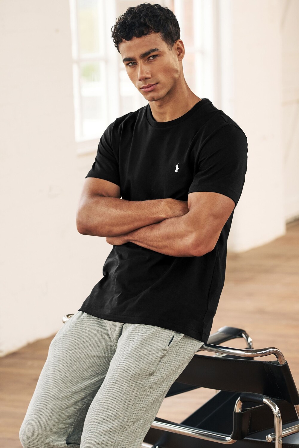 Хлопковая футболка с логотипом Polo Ralph Lauren, черный
Хлопковая футболка с логотипом Polo Ralph Lauren, черный