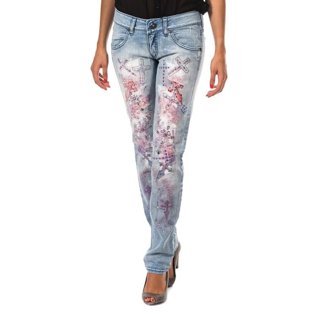 Длинные джинсовые брюки с ребристым эффектом и узким краем f054176 женщина Met, синий
Длинные джинсовые брюки с ребристым эффектом и узким краем f054176 женщина Met, синий