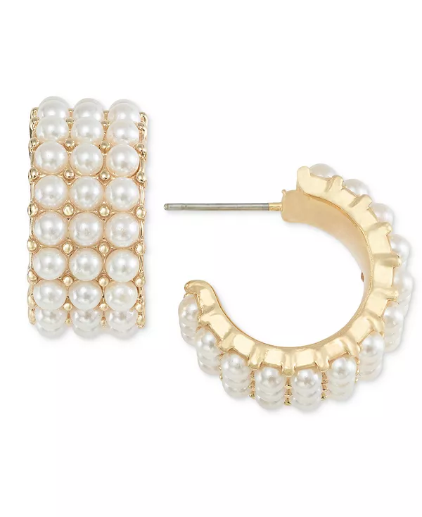 Серьги-Кольца с тремя рядами, маленькие, золотистые, с искусственным жемчугом, 0,82 дюйма, созданные для Macy's Charter Club, white
Серьги-Кольца с тремя рядами, маленькие, золотистые, с искусственным жемчугом, 0,82 дюйма, созданные для Macy's Charter Club, white
