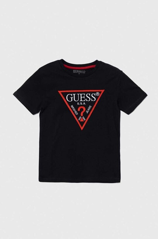 Детская хлопковая футболка Guess, черный
Детская хлопковая футболка Guess, черный