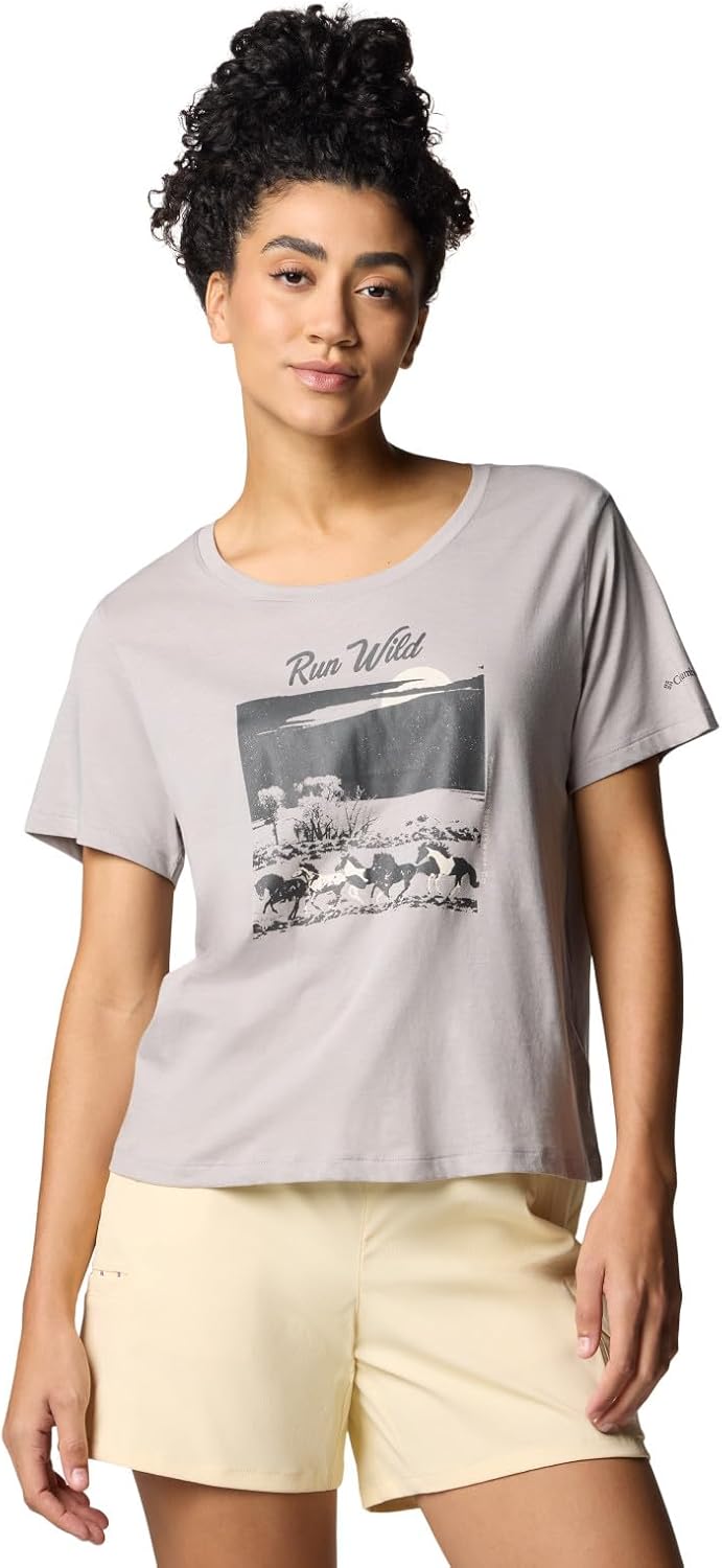 Женская футболка Columbia Ruby Springs с графическим принтом, круглым вырезом и короткими рукавами, Columbia Grey Heather/Running Free, Серый, Женская футболка Columbia Ruby Springs с графическим принтом, круглым вырезом и короткими рукавами, Columbia Gre
Женская футболка Columbia Ruby Springs с графическим принтом, круглым вырезом и короткими рукавами, Columbia Grey Heather/Running Free, Серый, Женская футболка Columbia Ruby Springs с графическим принтом, круглым вырезом и короткими рукавами, Columbia Gre