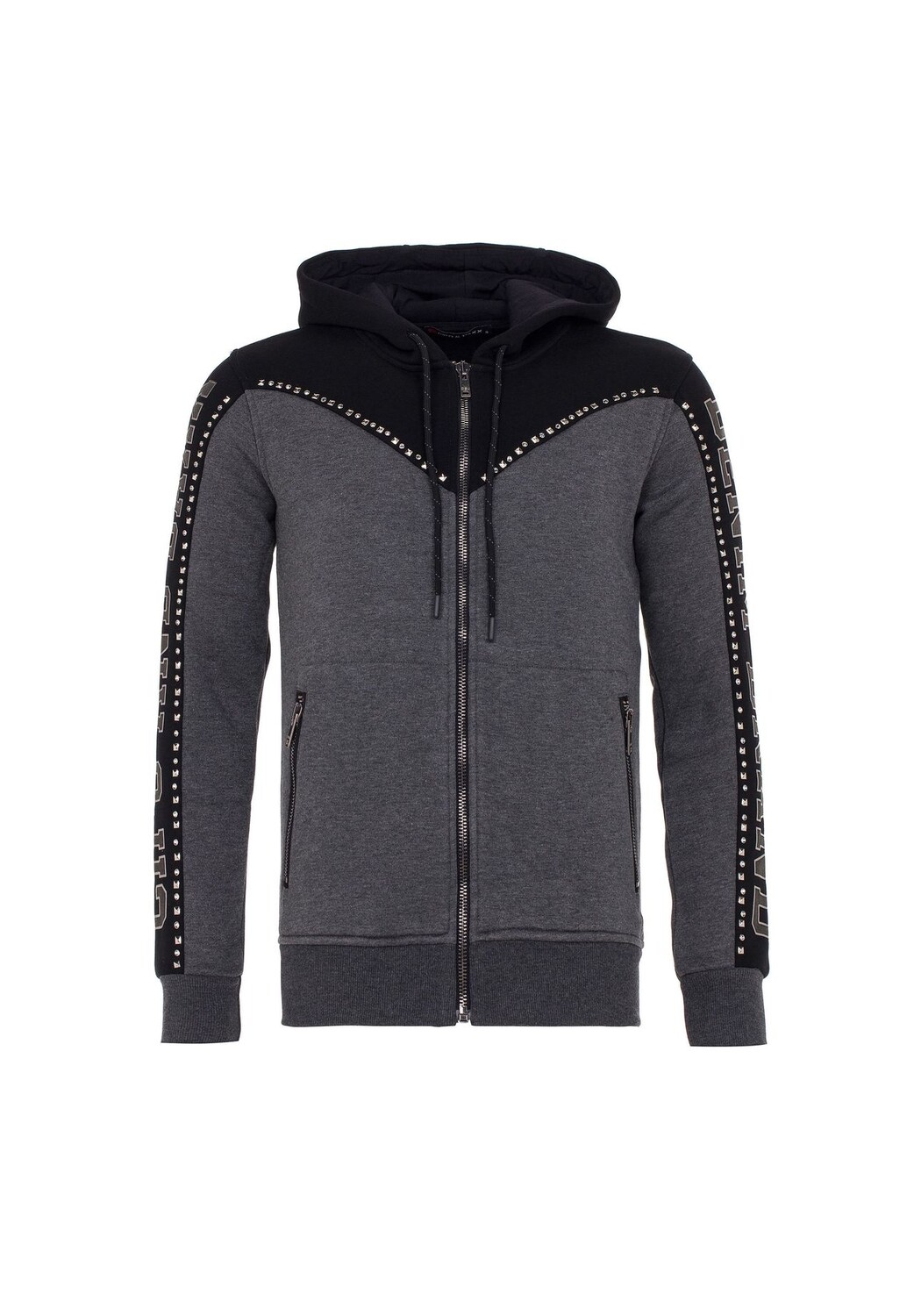 Толстовка с крутыми заклепками CIPO & BAXX, антрацит
Толстовка с крутыми заклепками CIPO & BAXX, антрацит