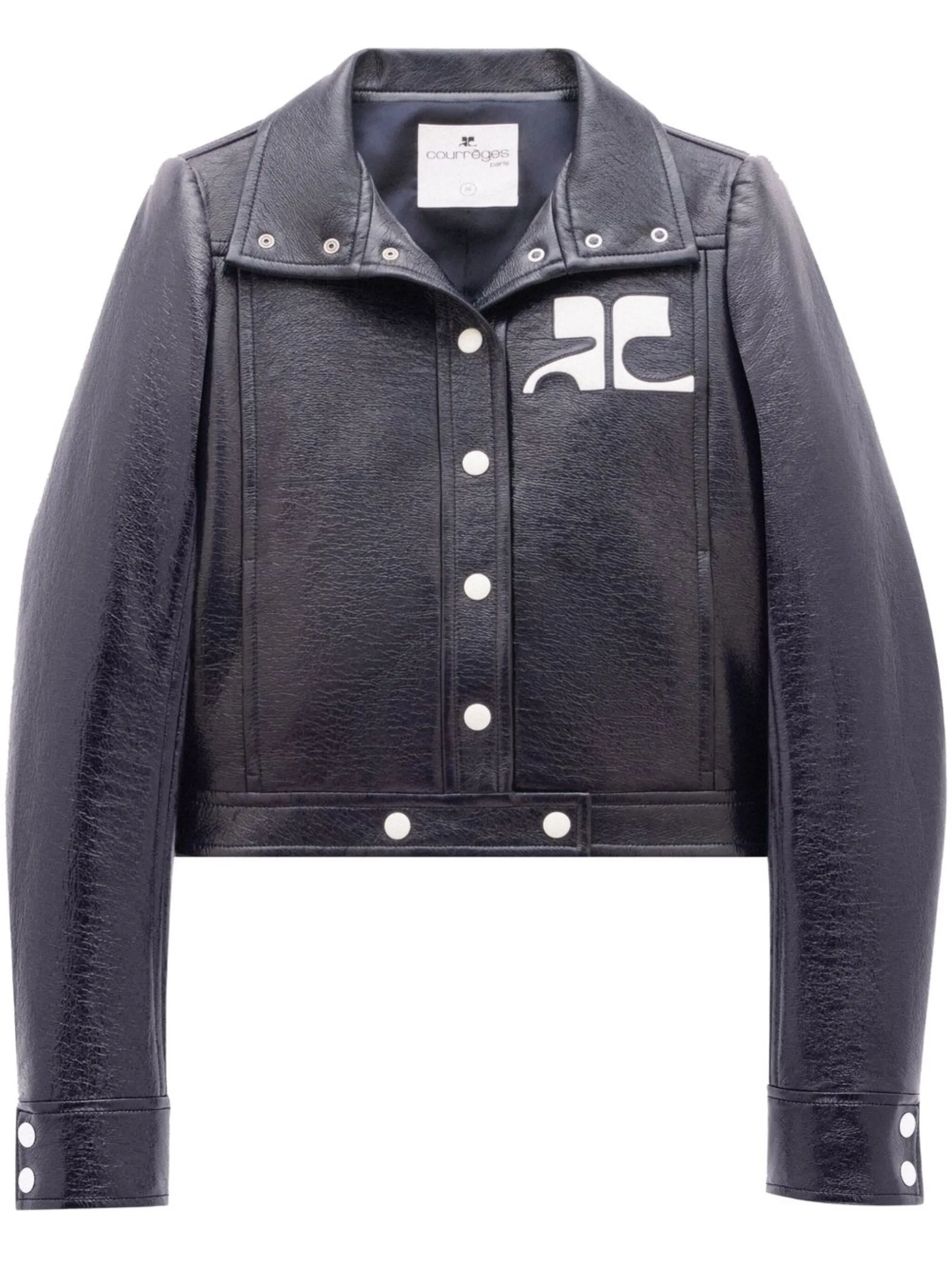 Виниловая куртка с нашивкой-логотипом Courrèges, синий
Виниловая куртка с нашивкой-логотипом Courrèges, синий