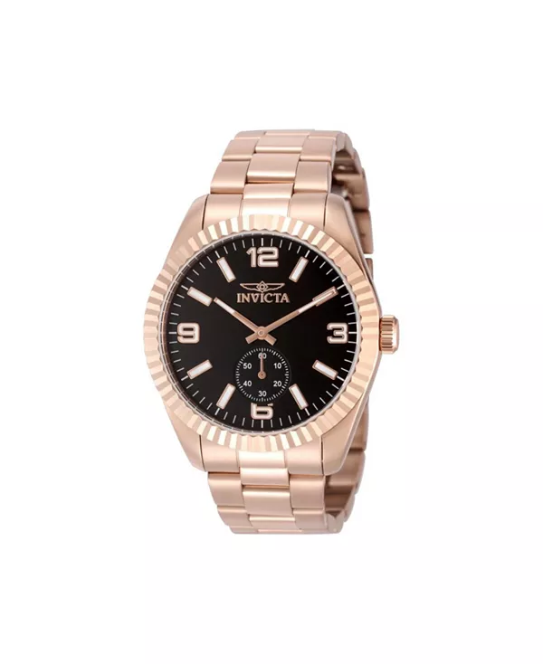 Мужские кварцевые многофункциональные часы 49392 с черным циферблатом Invicta, gold
Мужские кварцевые многофункциональные часы 49392 с черным циферблатом Invicta, gold