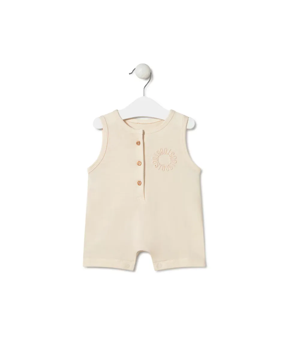 Короткий детский комбинезон из крашеного хлопка Tous, бежевый
Короткий детский комбинезон из крашеного хлопка Tous, бежевый