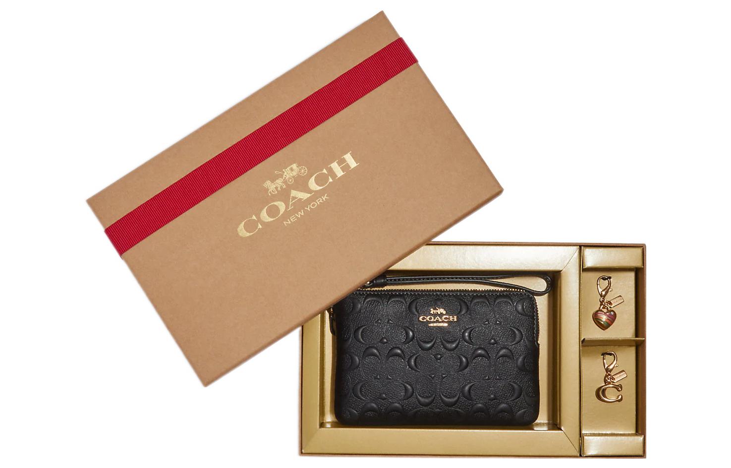 Кошелек-клатч на запястье из телячьей кожи с боковой молнией женский черный COACH
Кошелек-клатч на запястье из телячьей кожи с боковой молнией женский черный COACH