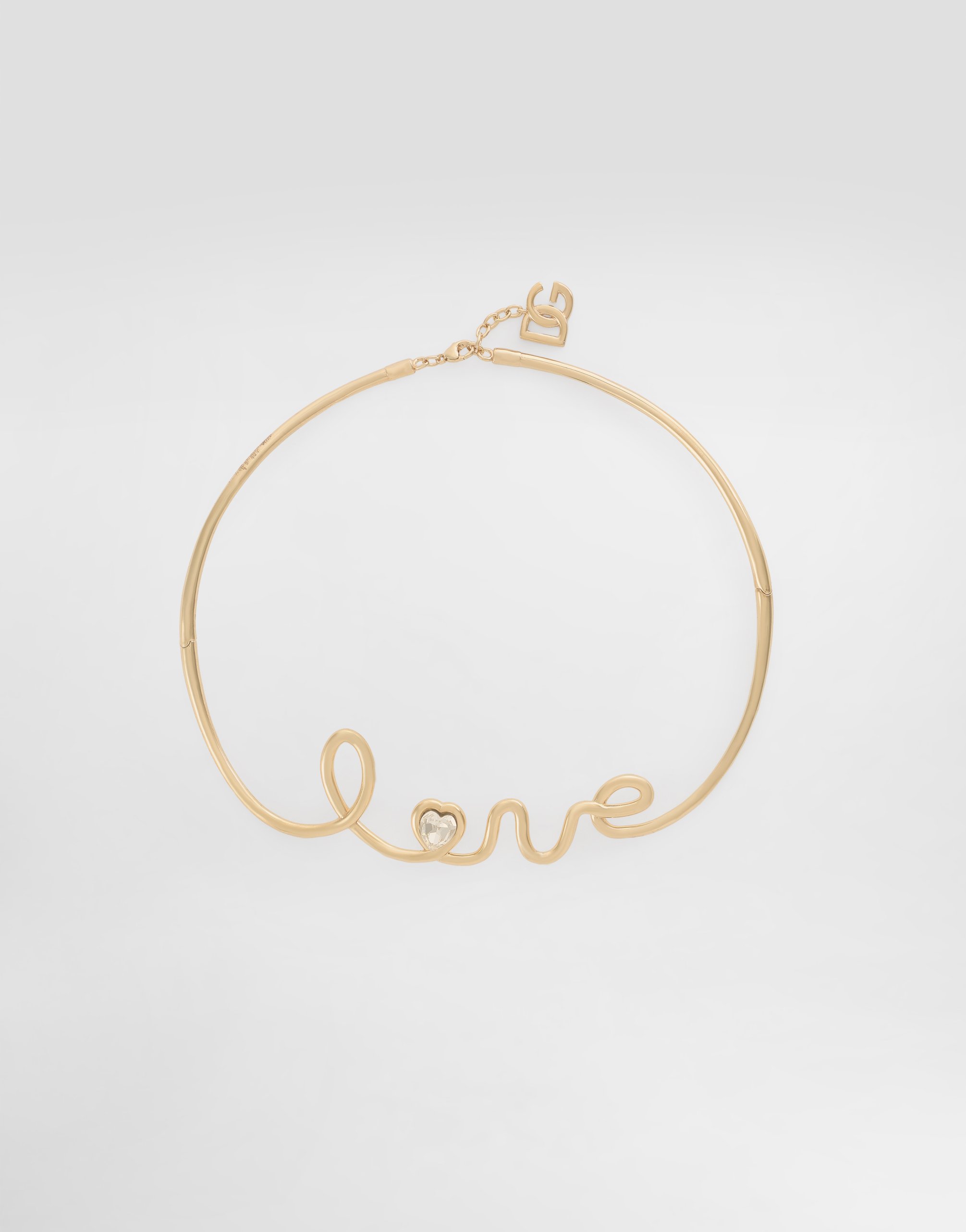 Полужесткое ожерелье с надписью «love» Dolce & Gabbana, золото
Полужесткое ожерелье с надписью «love» Dolce & Gabbana, золото