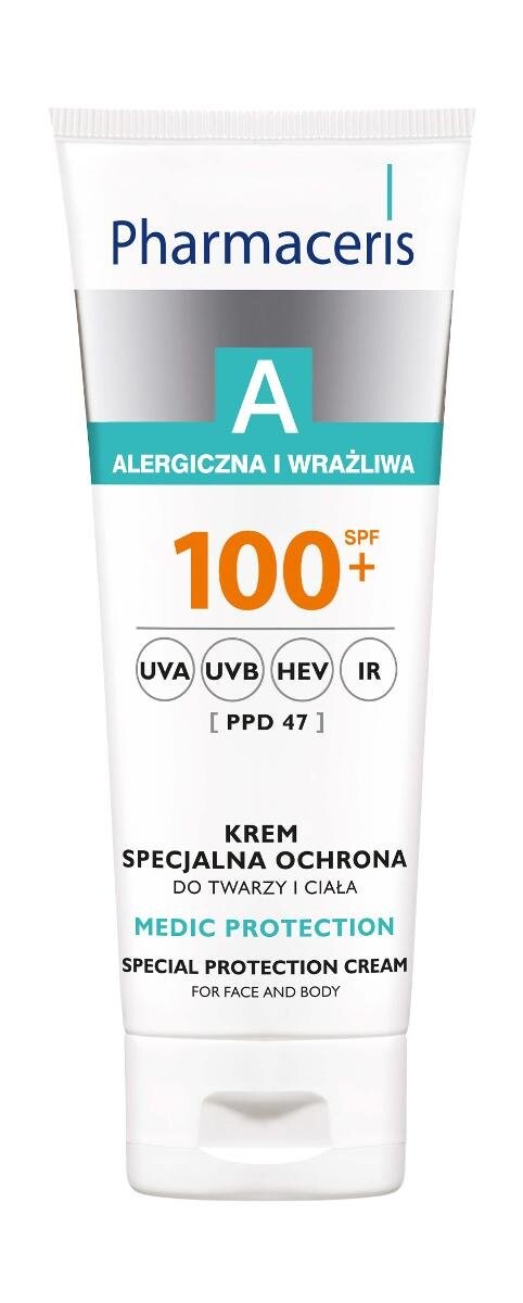 Pharmaceris, А, защитный крем для лица и тела, SPF 100, 75 мл
Pharmaceris, А, защитный крем для лица и тела, SPF 100, 75 мл