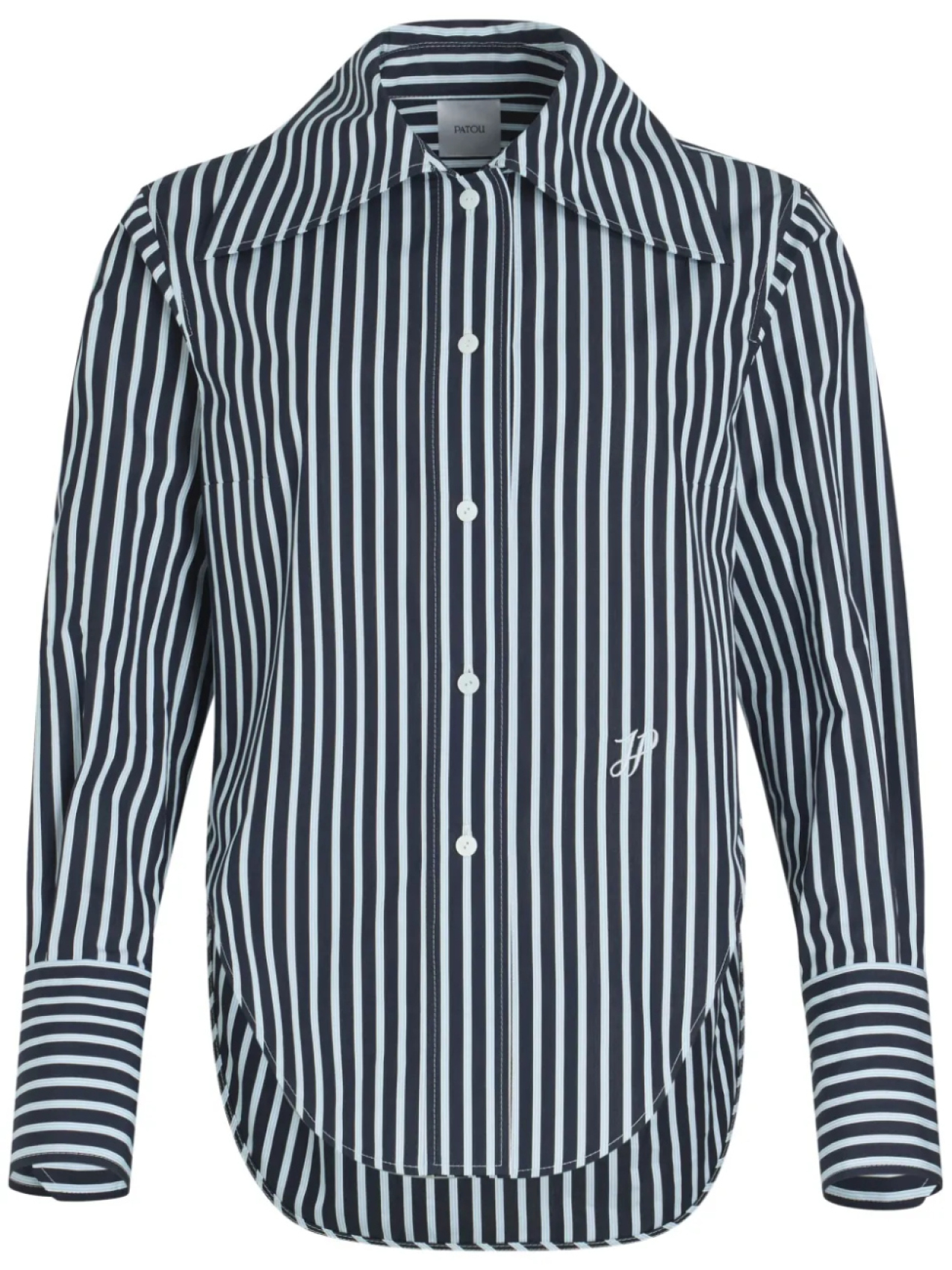 Patou полосатая рубашка из органического хлопка, синий
Patou полосатая рубашка из органического хлопка, синий