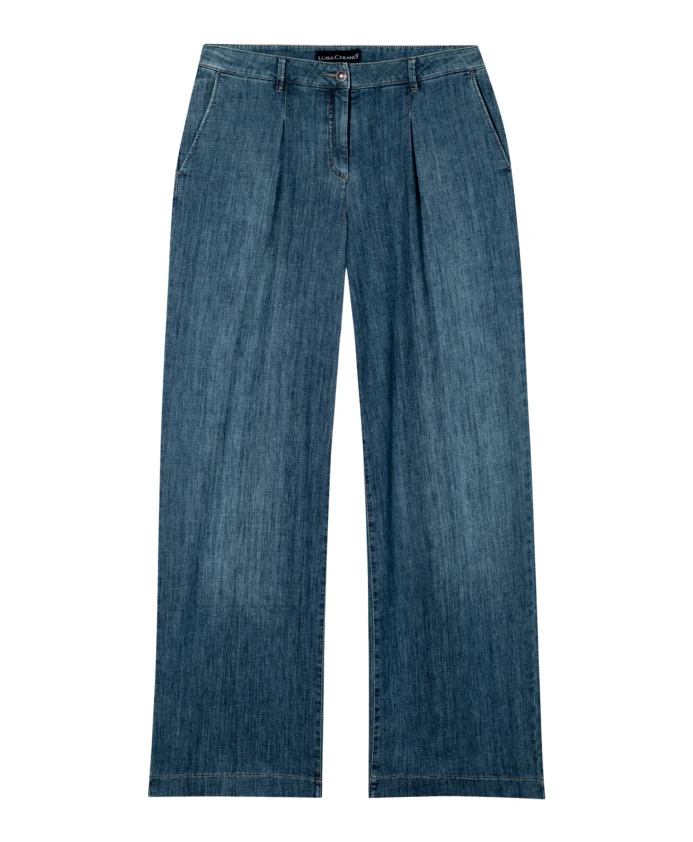 Широкие джинсовые брюки с эффектом отбеливания Luisa Cerano, синий
Широкие джинсовые брюки с эффектом отбеливания Luisa Cerano, синий