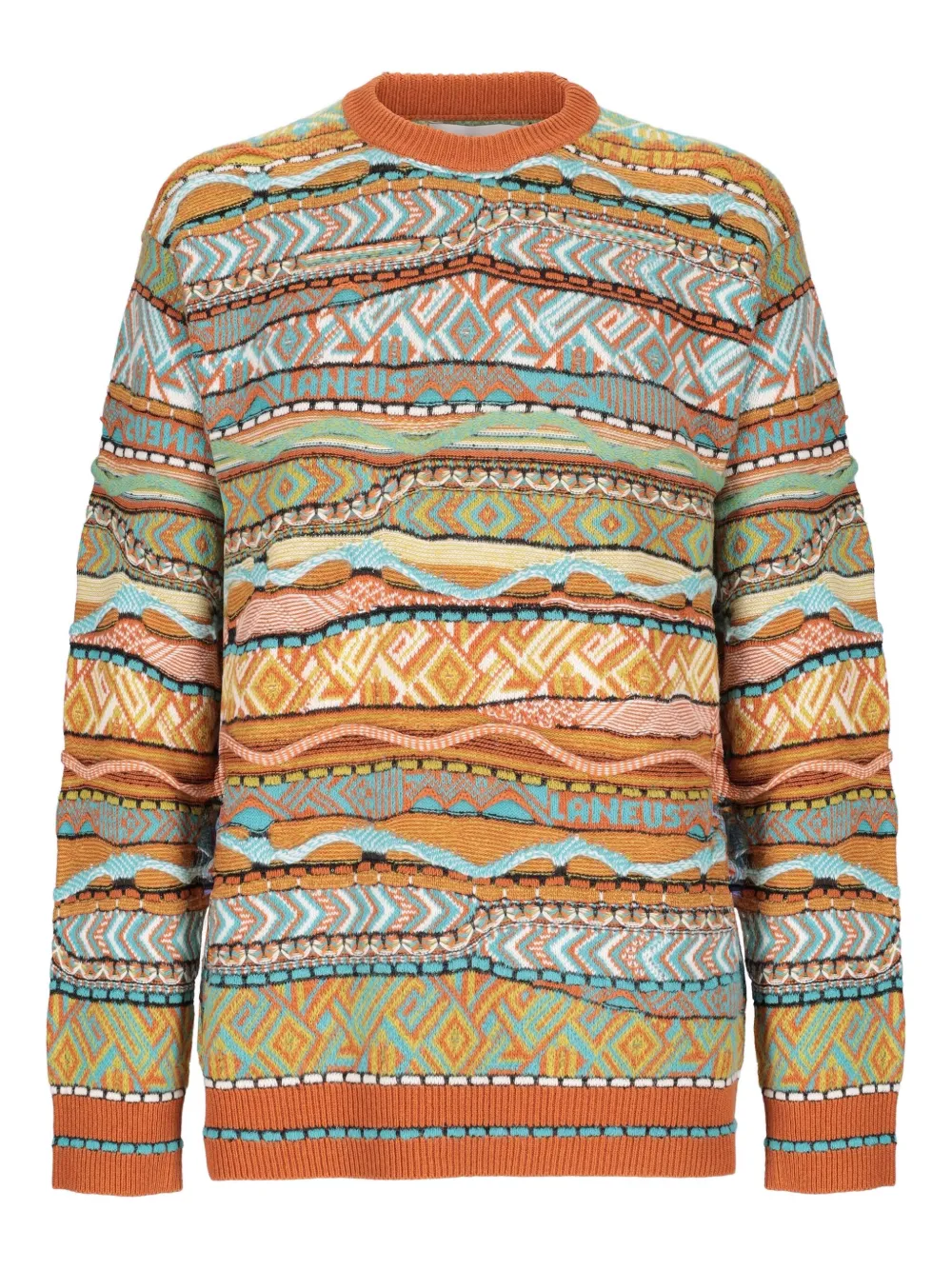 Свитер с геометричным узором Laneus, оранжевый
Свитер с геометричным узором Laneus, оранжевый