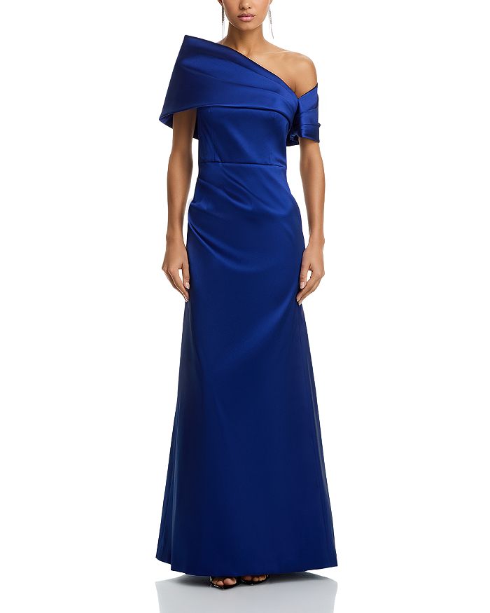 Асимметричное платье-макси с отложным воротником из стрейч-микадо Teri Jon by Rickie Freeman, синий
Асимметричное платье-макси с отложным воротником из стрейч-микадо Teri Jon by Rickie Freeman, синий