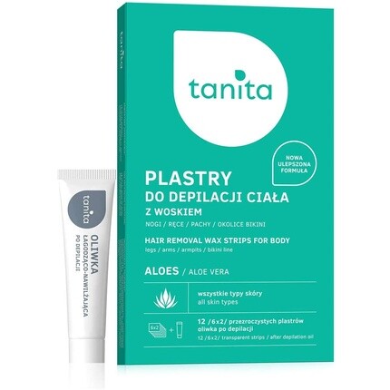 Полоски для удаления волос на теле Tanita Aloe Vera, Tantia
Полоски для удаления волос на теле Tanita Aloe Vera, Tantia