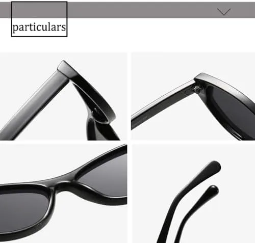 Модные маленькие цельные солнцезащитные очки для женщин, винтажные очки «кошачий глаз», уникальные панк-очки с защитой от УФ-излучения UV400 MTZJH, Black-gray
Модные маленькие цельные солнцезащитные очки для женщин, винтажные очки «кошачий глаз», уникальные панк-очки с защитой от УФ-излучения UV400 MTZJH, Black-gray