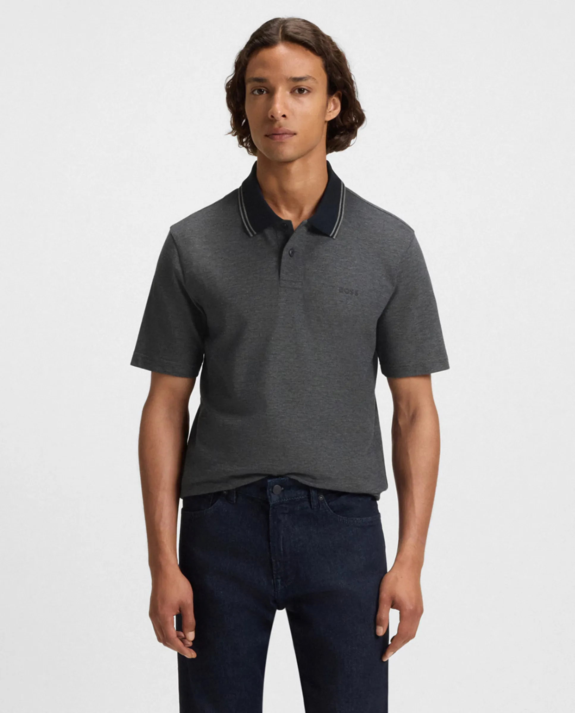 Поло с коротким рукавом для мужчин Boss, синий
Поло с коротким рукавом для мужчин Boss, синий