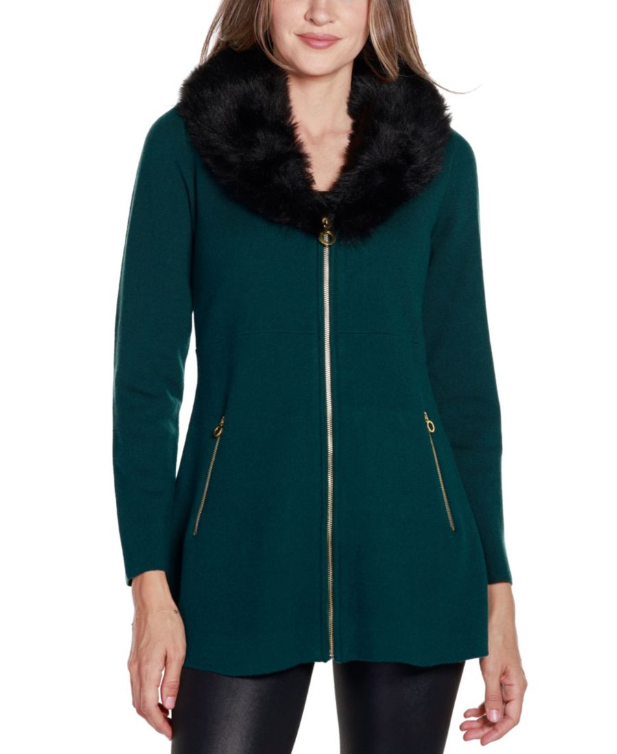 Женский кардиган Black Label с воротником из искусственного меха Belldini, Deep Emerald / Black
Женский кардиган Black Label с воротником из искусственного меха Belldini, Deep Emerald / Black