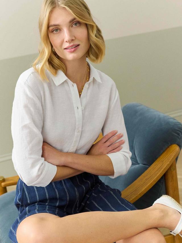 Застиранная льняная рубашка Brora, белый
Застиранная льняная рубашка Brora, белый