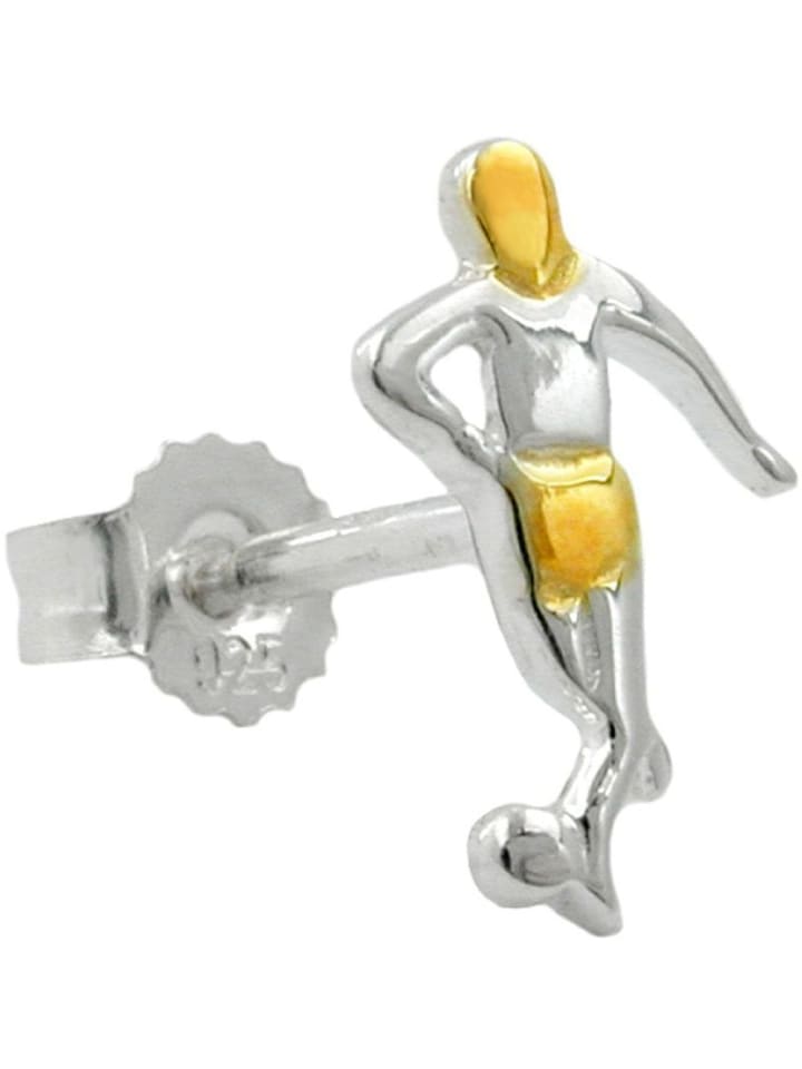 Gallay Серьги-гвоздики, 10x7 мм, дизайн с изображением футболиста, двухцветные, одна серьга-гвоздик, 1 шт., серебро 925 пробы
Gallay Серьги-гвоздики, 10x7 мм, дизайн с изображением футболиста, двухцветные, одна серьга-гвоздик, 1 шт., серебро 925 пробы