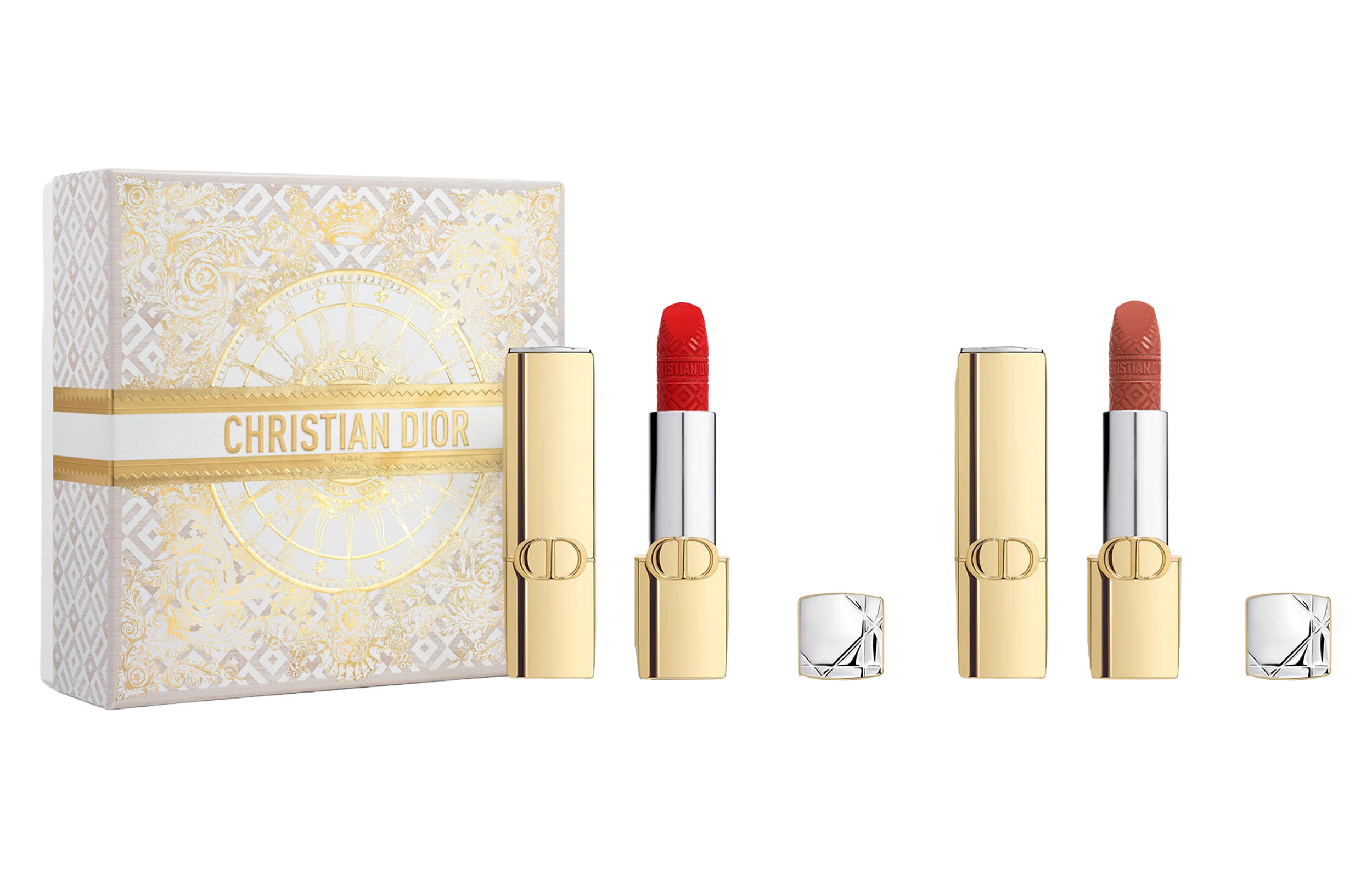 DIOR Рождественское лимитированное издание Blue Gold Box помады Velour легко растушевываются 3,5г+3,5г
DIOR Рождественское лимитированное издание Blue Gold Box помады Velour легко растушевываются 3,5г+3,5г