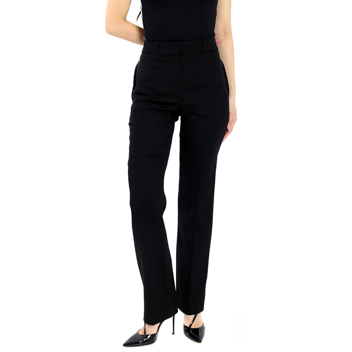 Брюки прямого кроя Burberry Potbury из шерстяной смеси черного цвета
Брюки прямого кроя Burberry Potbury из шерстяной смеси черного цвета