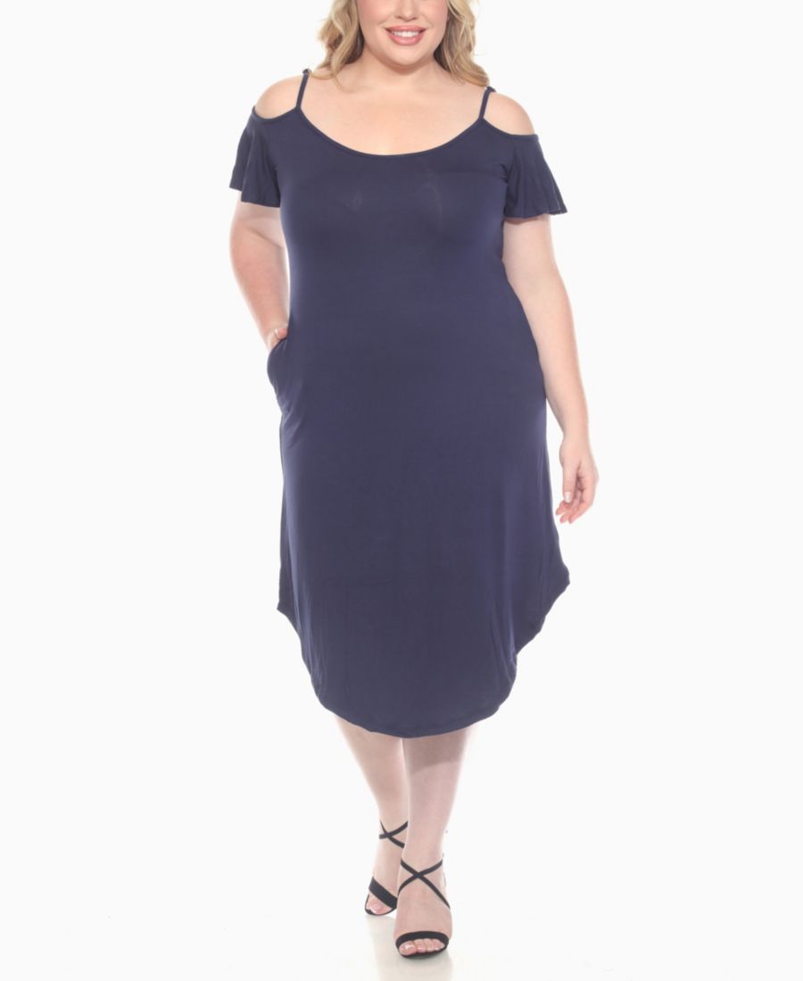 Платье большого размера в повседневном стиле с вырезом-лодочкой и рукавами-крылышками, длиной до колена White Mark, Navy
Платье большого размера в повседневном стиле с вырезом-лодочкой и рукавами-крылышками, длиной до колена White Mark, Navy