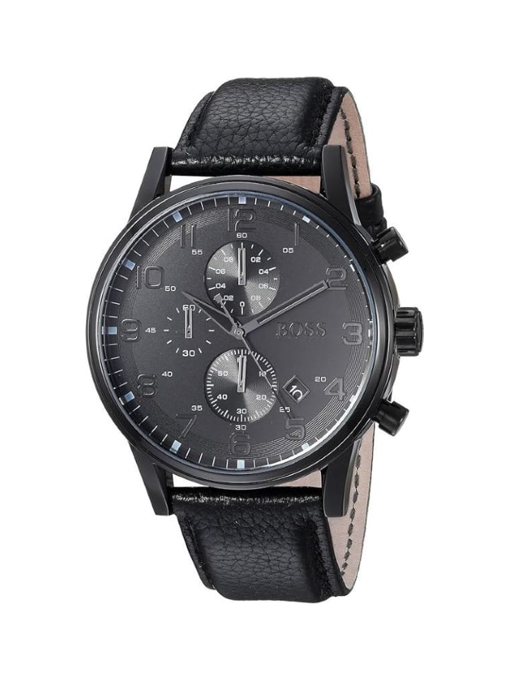 Мужские часы Chrono Aeroliner, модель HB1512567, с кожаным ремешком Hugo Boss
Мужские часы Chrono Aeroliner, модель HB1512567, с кожаным ремешком Hugo Boss