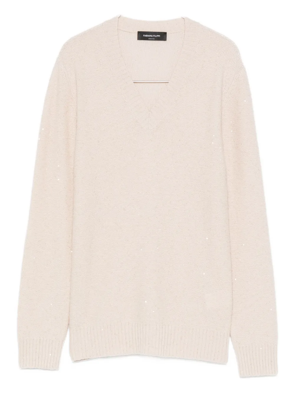 Свитер с V-образным вырезом Fabiana Filippi, нейтральный
Свитер с V-образным вырезом Fabiana Filippi, нейтральный