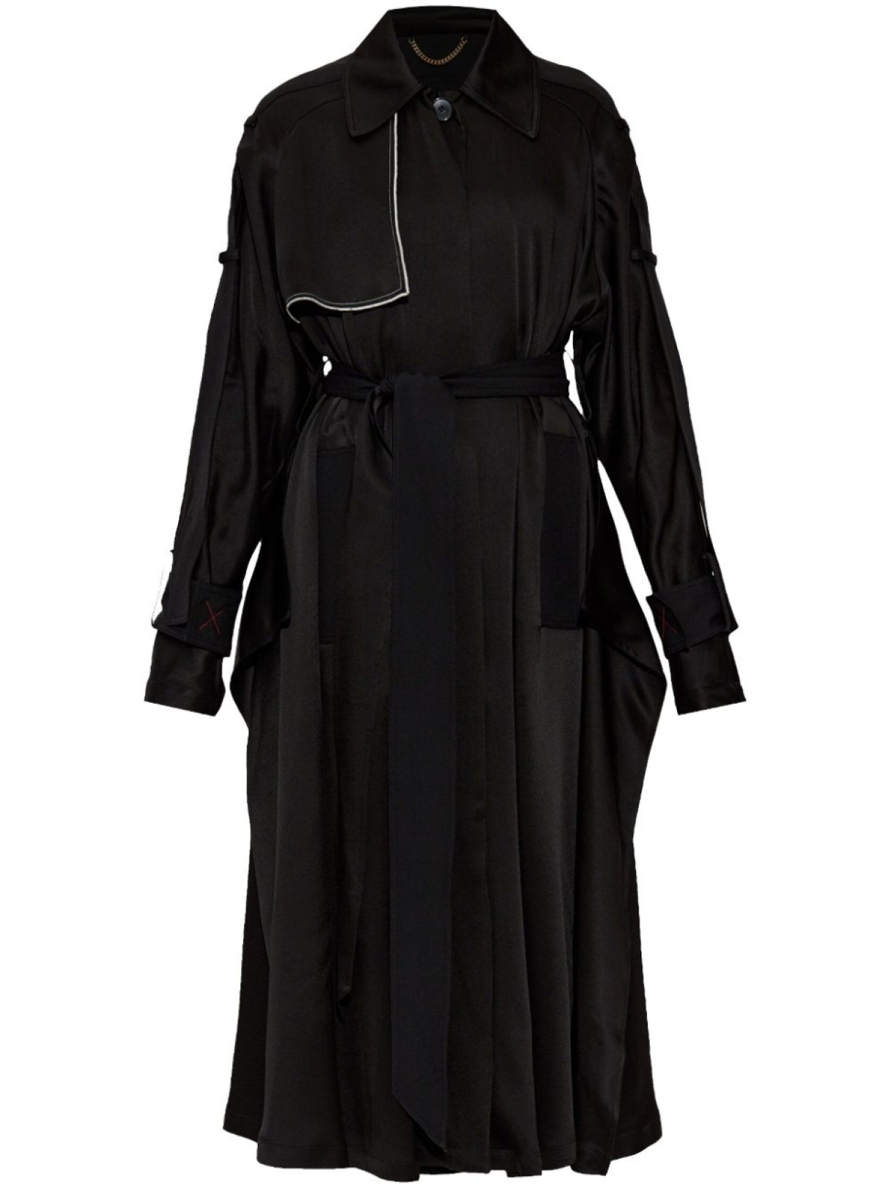 Victoria Beckham тренч с контрастной отделкой, черный
Victoria Beckham тренч с контрастной отделкой, черный