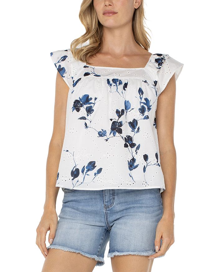 Топ с квадратным вырезом и ажурной вставкой Liverpool Los Angeles, белый
Топ с квадратным вырезом и ажурной вставкой Liverpool Los Angeles, белый