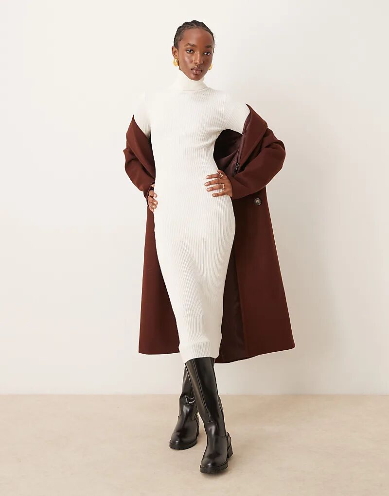 Платье-миди с воротником-стойкой и длинными рукавами в рубчик кремового цвета Vila
Платье-миди с воротником-стойкой и длинными рукавами в рубчик кремового цвета Vila