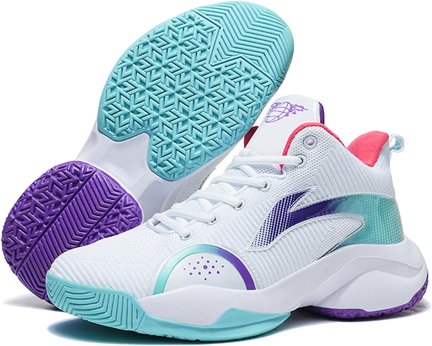 Мужские баскетбольные кроссовки высокие с нескользящей подошвой, амортизирующие, с широкой подошвой, дышащие с сеткой, на шнуровке, модные спортивные кроссовки, подходящие для учебы, повседневной носки и велоспорта Qaoterod, белый
Мужские баскетбольные кроссовки высокие с нескользящей подошвой, амортизирующие, с широкой подошвой, дышащие с сеткой, на шнуровке, модные спортивные кроссовки, подходящие для учебы, повседневной носки и велоспорта Qaoterod, белый