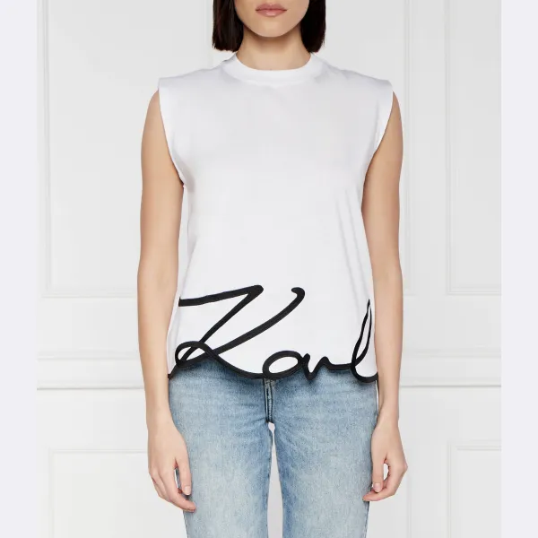 Топ стандартного кроя Karl Lagerfeld, белый
Топ стандартного кроя Karl Lagerfeld, белый