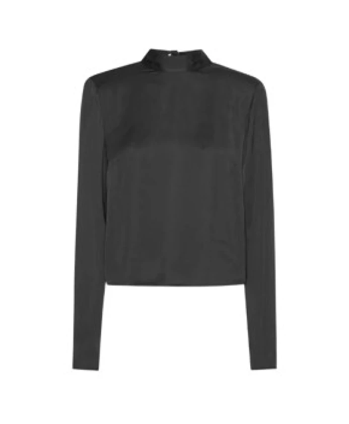 Черный атласный топ с запахом и вырезом-лавалье. Rotate Birger Christensen, черный
Черный атласный топ с запахом и вырезом-лавалье. Rotate Birger Christensen, черный