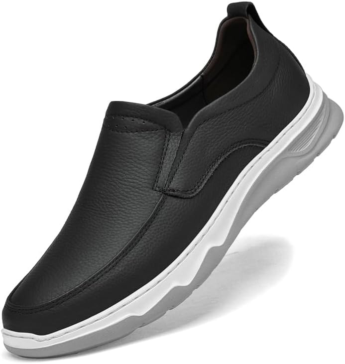 Мужские повседневные кроссовки из натуральной кожи, модные прогулочные кроссовки, легкие, удобные, с противоскользящей подошвой, подходят для использования на улице Lhyxu, черный
Мужские повседневные кроссовки из натуральной кожи, модные прогулочные кроссовки, легкие, удобные, с противоскользящей подошвой, подходят для использования на улице Lhyxu, черный