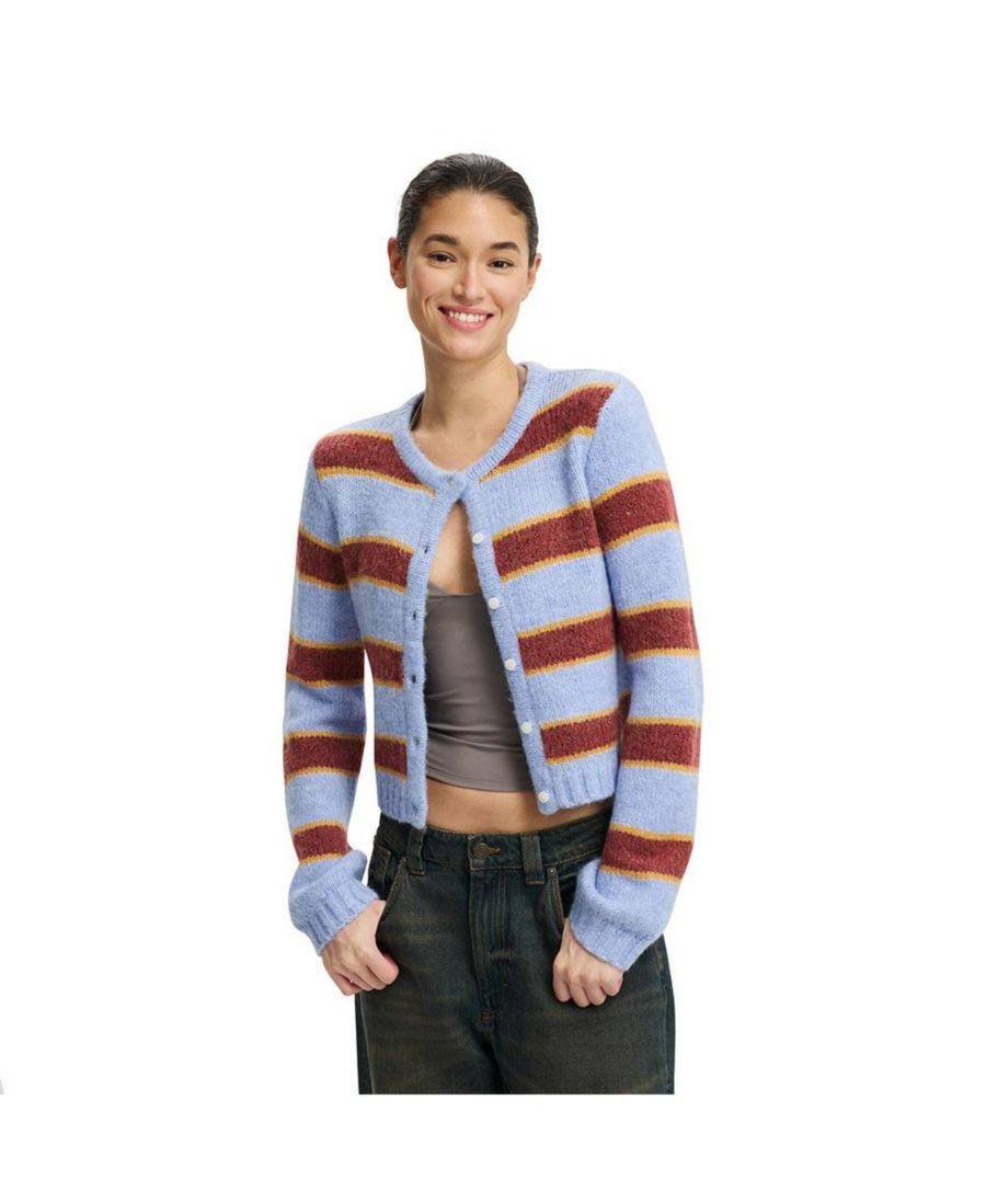 Женский роскошный кардиган с круглым вырезом COTTON ON, Dusk blue berry stripe
Женский роскошный кардиган с круглым вырезом COTTON ON, Dusk blue berry stripe