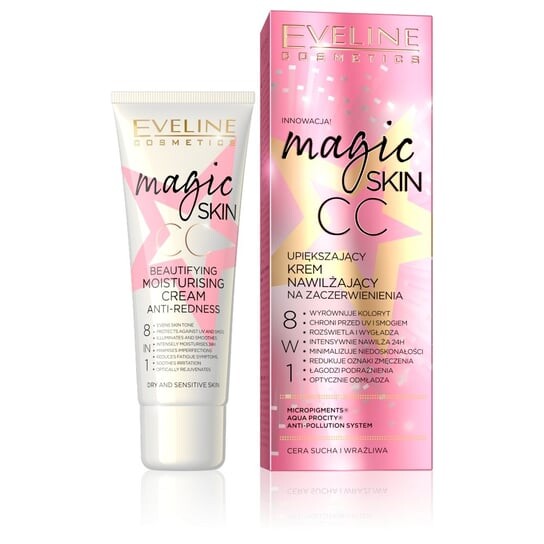 Косметический увлажняющий крем от покраснений 8в1, 50 мл Eveline Cosmetics, Magic Skin CC
Косметический увлажняющий крем от покраснений 8в1, 50 мл Eveline Cosmetics, Magic Skin CC