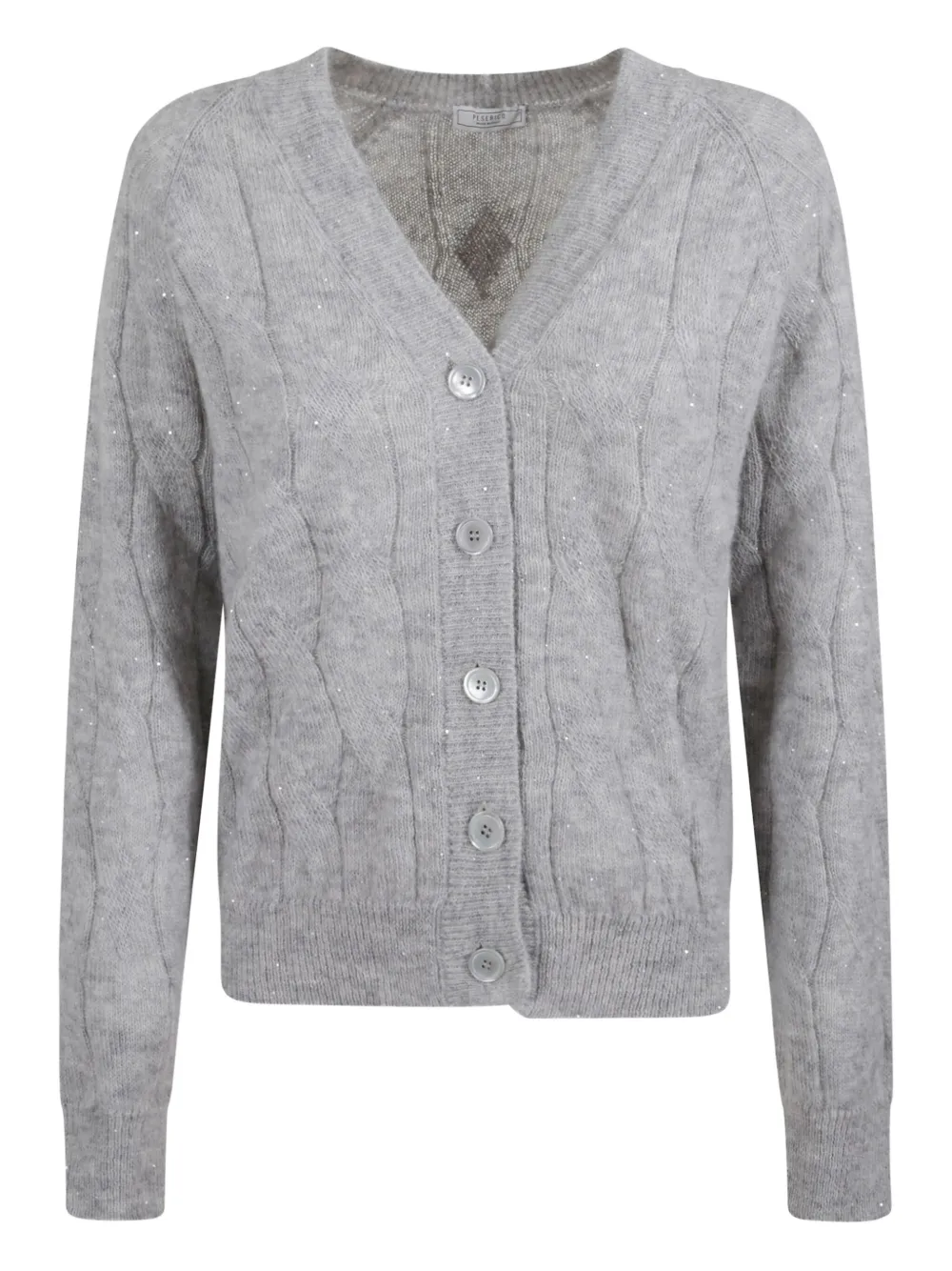 Кардиган вязаный косами Peserico, серый
Кардиган вязаный косами Peserico, серый