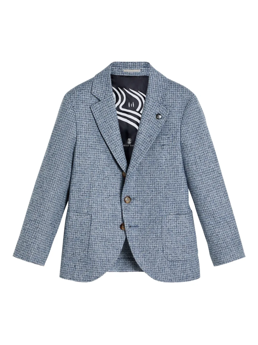 Фланелевый пиджак в клетку Brunello Cucinelli Kids, синий
Фланелевый пиджак в клетку Brunello Cucinelli Kids, синий