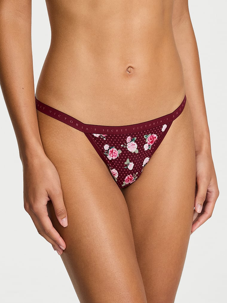 Трусики-Бикини из эластичного хлопка-стринги Victoria'S Secret, smooth sangria red holly floral
Трусики-Бикини из эластичного хлопка-стринги Victoria'S Secret, smooth sangria red holly floral