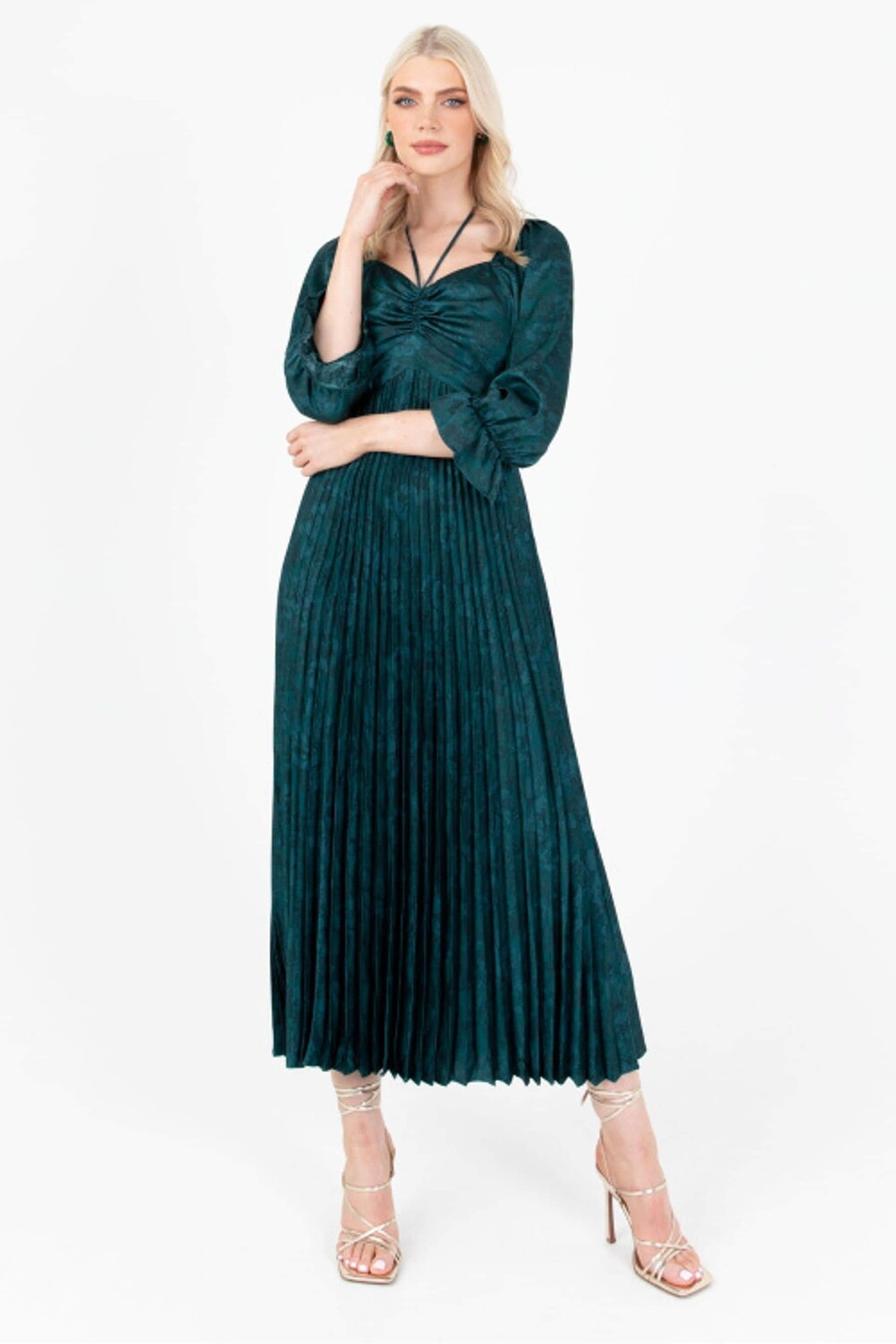 Платье мидакси со складками Lovedrobe, зеленый
Платье мидакси со складками Lovedrobe, зеленый