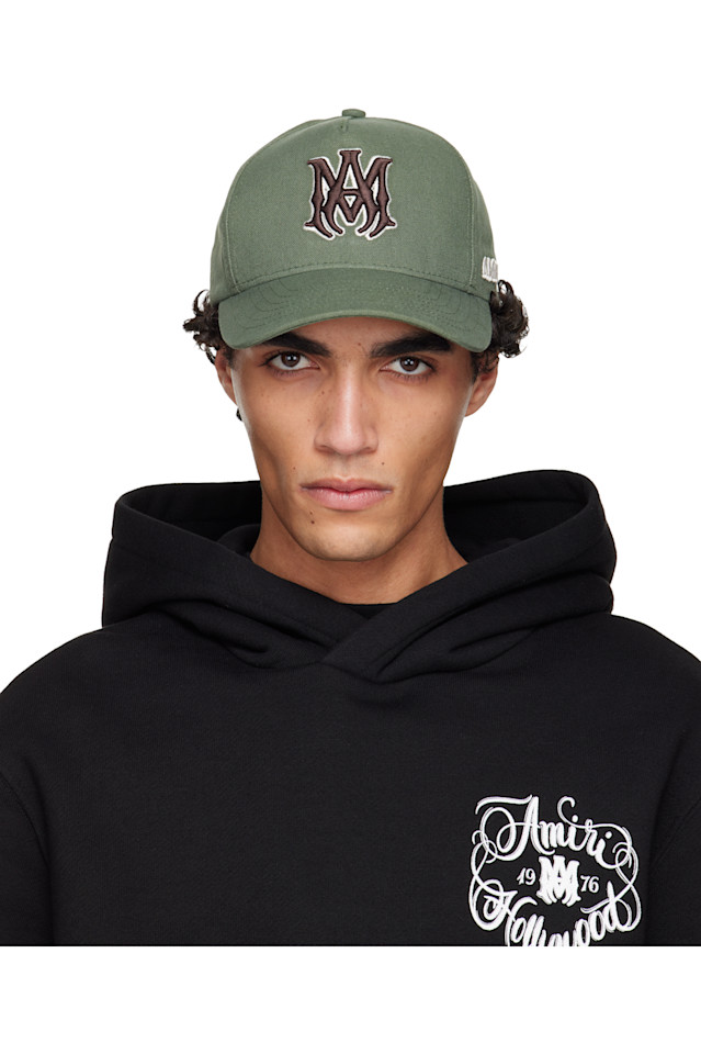 Amiri Хаки ма контурная холщовая кепка
Amiri Хаки ма контурная холщовая кепка